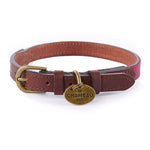 Le Chameau Waxed Leather Dog Collar Red