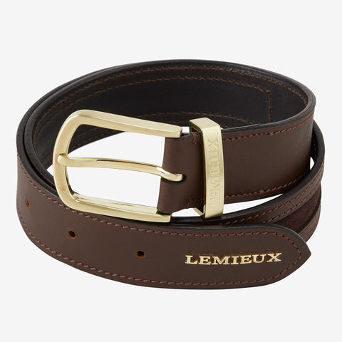 LeMieux Suede Insert Belt Brown
