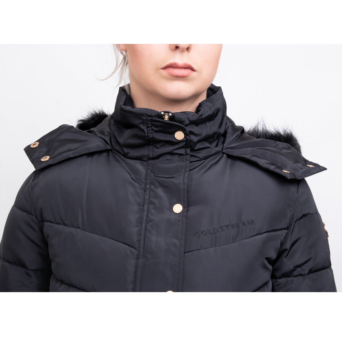Coldstream Branxton Quilted Long Coat Black