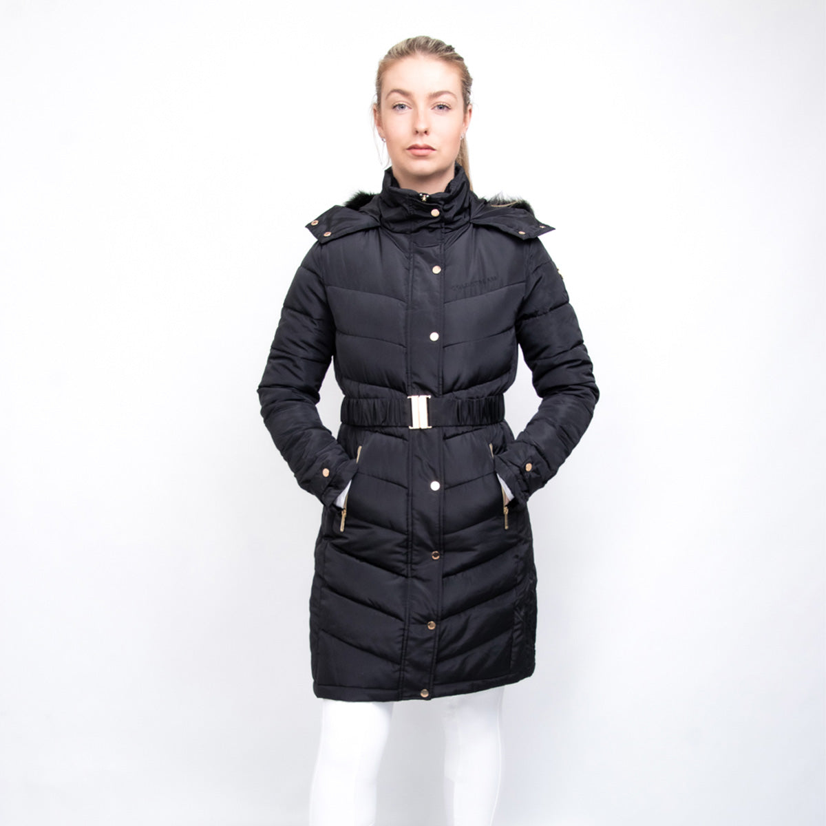 Coldstream Branxton Quilted Long Coat Black