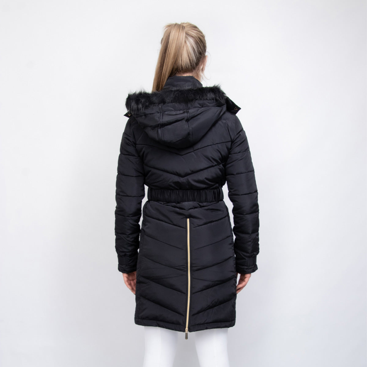 Coldstream Branxton Quilted Long Coat Black