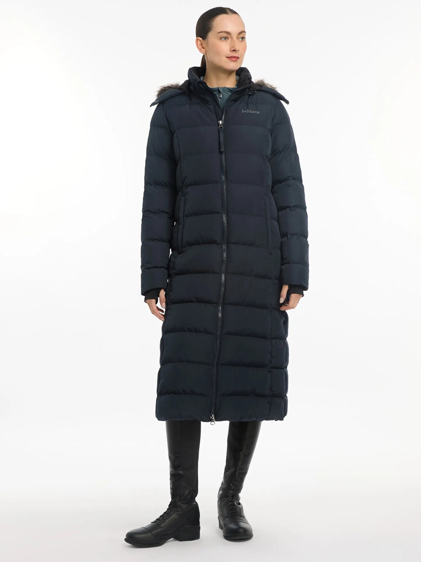 Lemieux Harper Longline Puffer Coat Navy