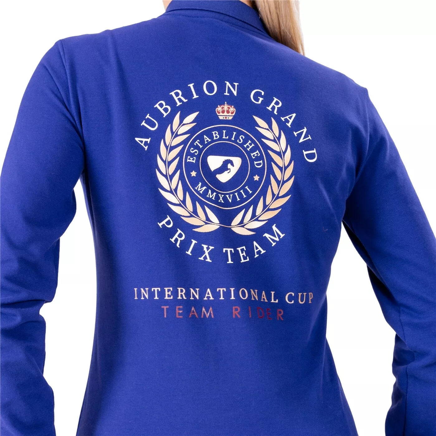 Aubrion Team Long Sleeve Polo Shirt Navy