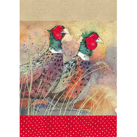 Alex Clark Pleasant Pheasants Tea Towel