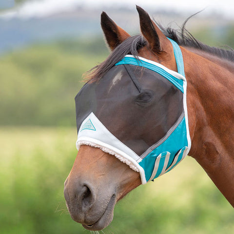 Fine Mesh Earless Fly Mask Teal