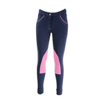 HY Darcy Diamante Jodhpurs Navy/Pink