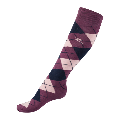 Horze Alana Check Socks Purple