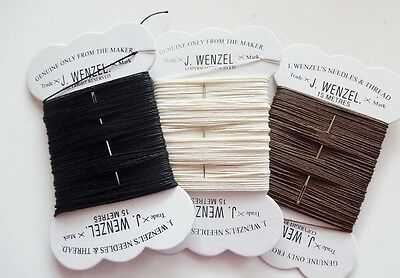 J.Wenzel Plaiting Thread & Needle Black