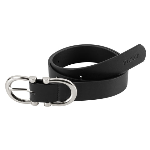 Pikeur Faux Leather Belt Black/Silver
