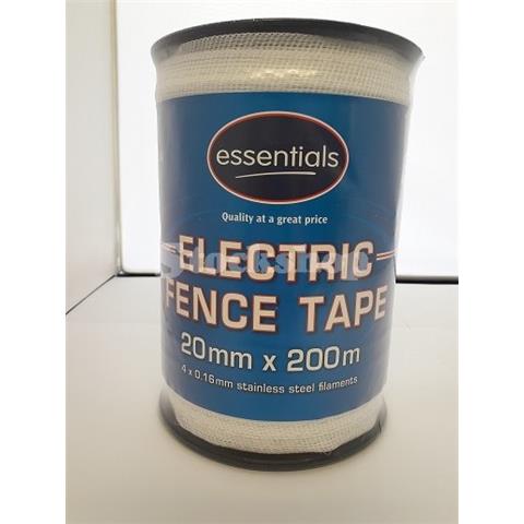 Stockshop 20mm White Polytape 200m